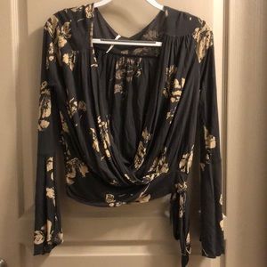 Free People Wrap shirt